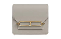 HERMES Roulis Evercolor Calfskin Pig Nose Bag Card Holder Fanny Pack Coin Purse Wallet Women's 8L Beton Glacier White