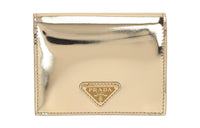 PRADA Calfskin Wallet Women's Platinum