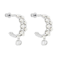 DIOR Metal Earrings Women's Silver