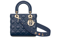 DIOR Lady DiorMy ABCDior Lambskin Shoulder Bag, Crossbody Bag, Handbag Trumpets Women's Deep Sea Blue