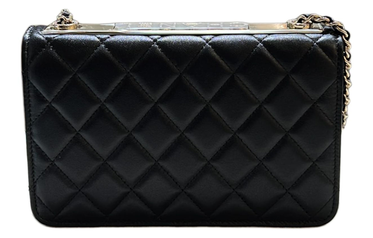 CHANEL Sheepskin Shoulder Bag, Crossbody Bag Women's Black