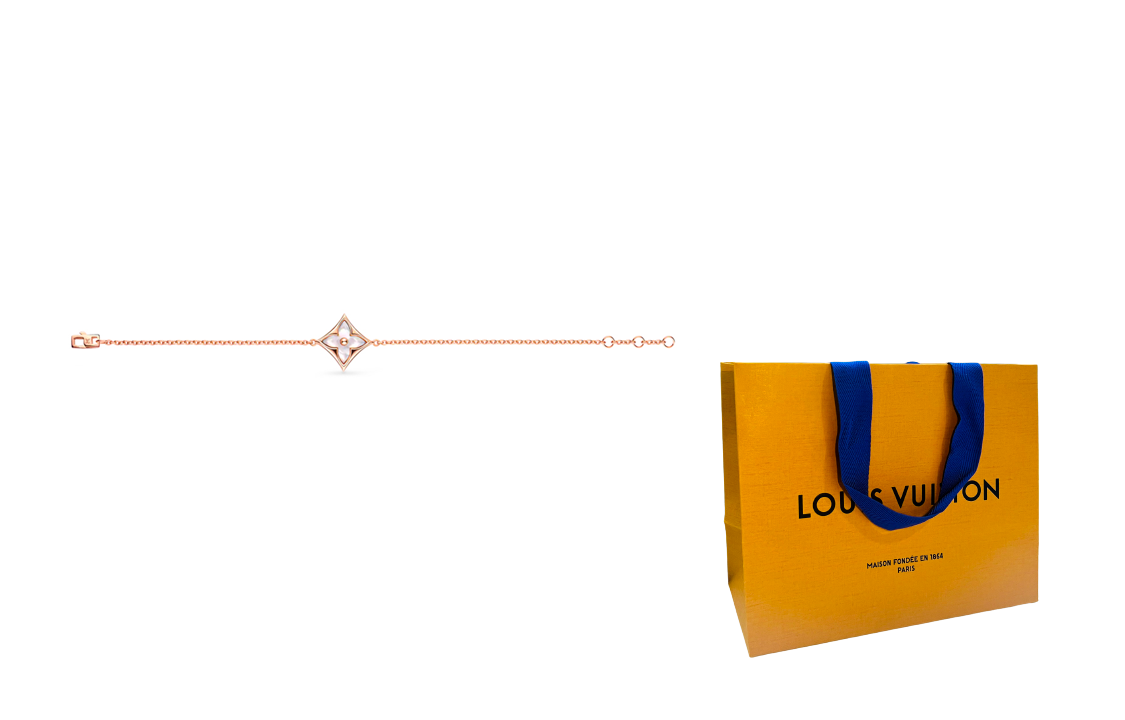 LOUIS VUITTON Color Blossom Star Bracelet Pink Gold And White Mother-of-pearl