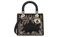 DIOR Lady Dior Calfskin Lady Dior Bag, Shoulder Bag, Crossbody Bag, Handbag Medium Size Women's Black