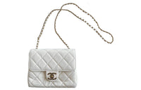 CHANEL Lambskin And Gold Metal Crossbody Bag Shoulder Bag Women's Milk White