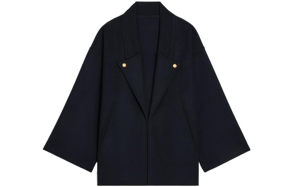 CELINE Button Detailed Open Front Coat