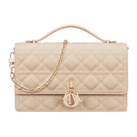 DIOR Miss Dior Lambskin Shoulder Bag Crossbody Bag Handbag Regular Women's Pink Beige