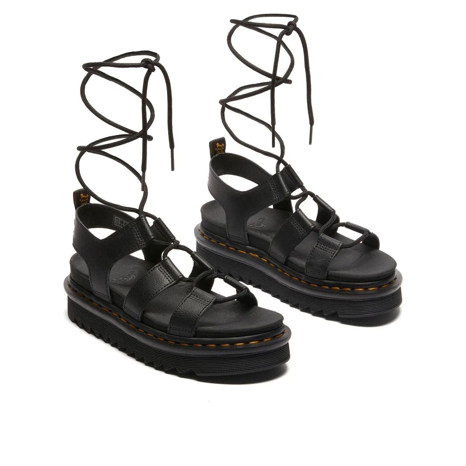 (WMNS) Dr. Martens Nartilla Athena Leather Gladiator Sandals 'Black' 31617001