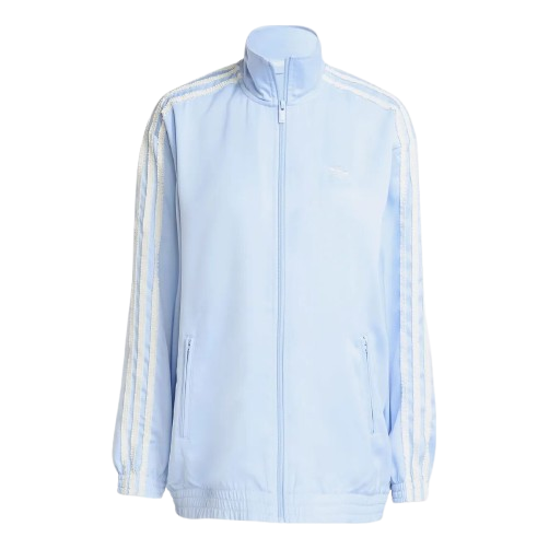 (WMNS) adidas Satin Ruffle Track Top 'Clear Sky' KC8811