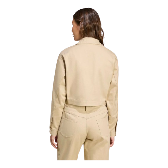 (WMNS) adidas Firebird Twill Crop Track Jacket 'Beige' JX7600
