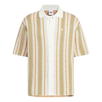 adidas Resort Crochet Polo Knit 'Beige White' KE5834