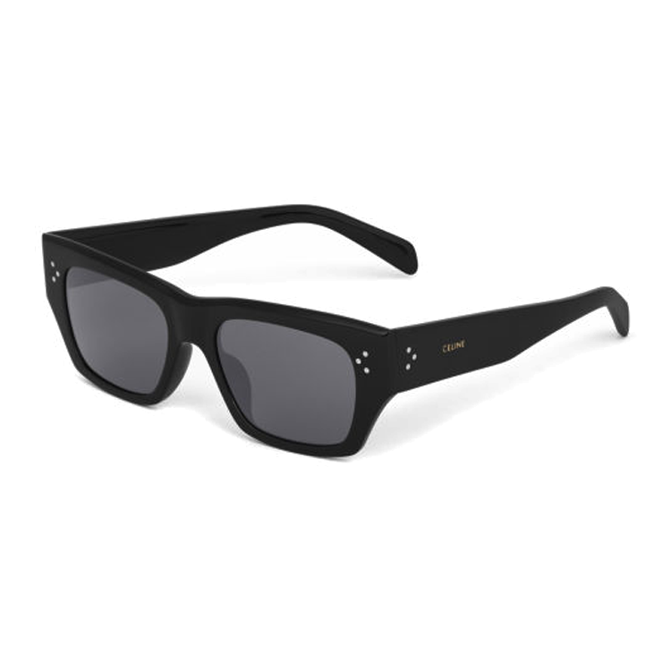 CELINE Black Frame 55 Sunglasses In Acetate