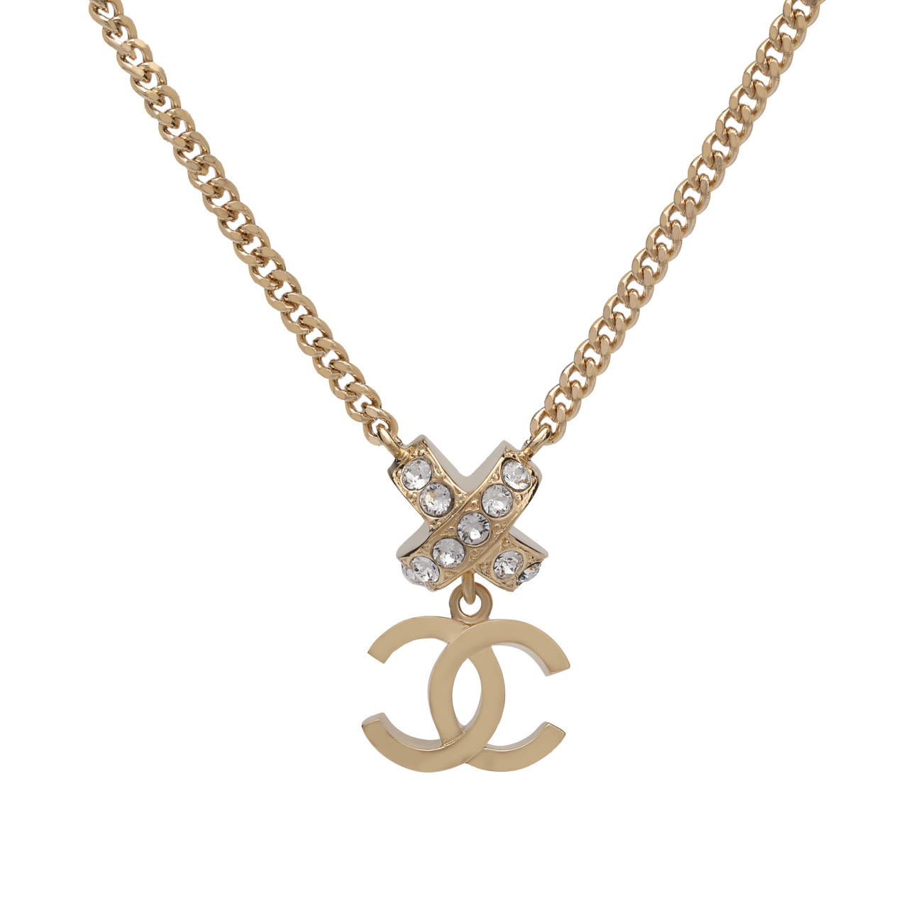 CHANEL Metal Necklaces Women's Gold