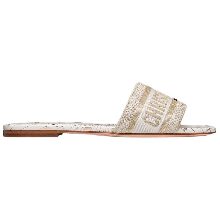 DIOR Dway Slide Slippers Women's Gold