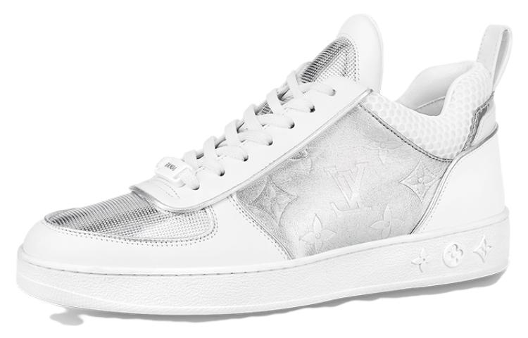 LOUIS VUITTON Boombo Low Top Stylish Skateboarding Shoes Women's Silver White