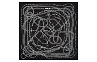HERMES Silk Scarves Unisex Black