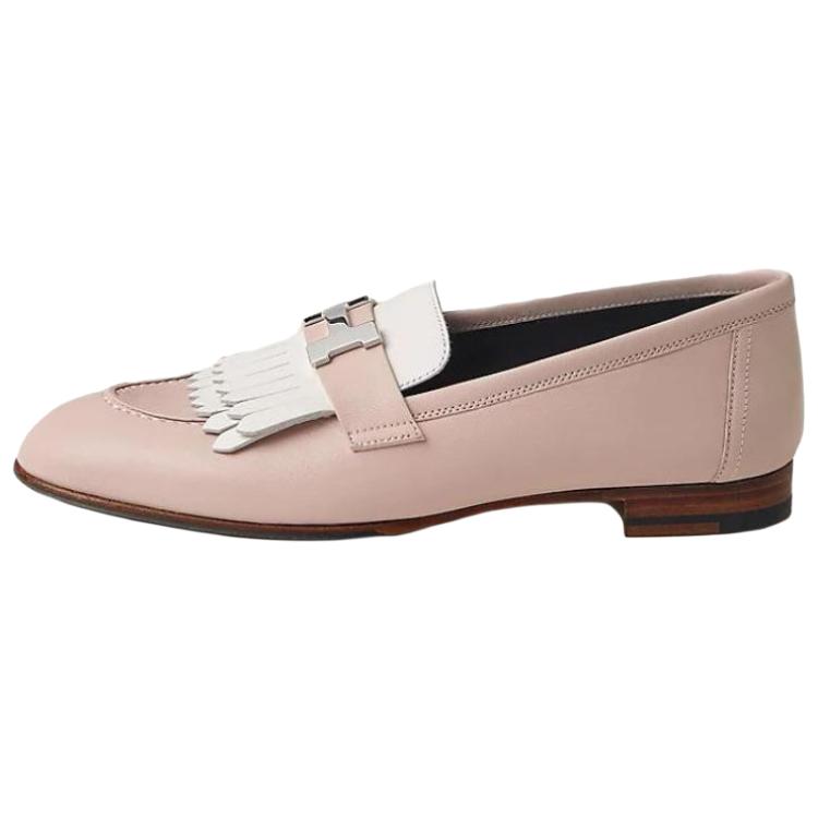 HERMES Royal Loafers Women's Pink