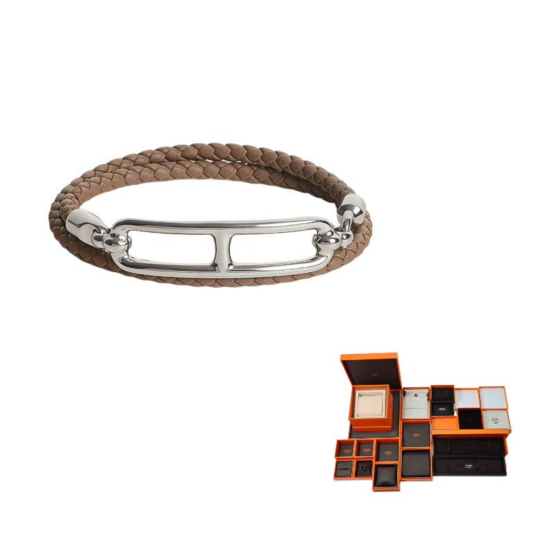 HERMES Calfskin Bracelets Men's