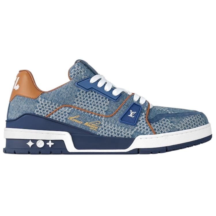 LOUIS VUITTON Lv Trainer Blue Damier 3D Denim