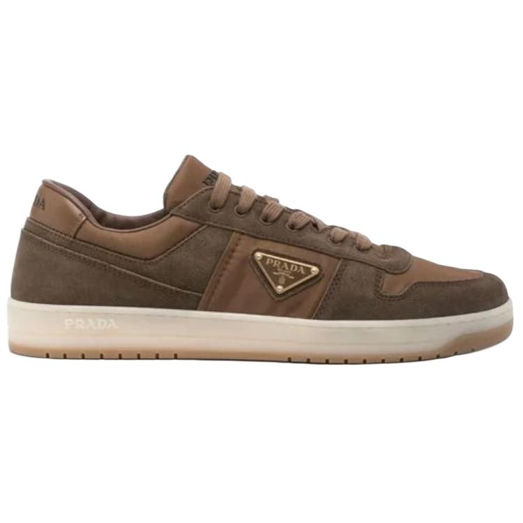 PRADA Downtown Low Top Skateboard Shoes Men's Brown