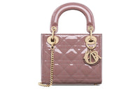 DIOR Lady Dior Patent Leather Calfskin Daisie Bag Shoulder Bag Crossbody Bag Handbag Mini Women's Pink Peony