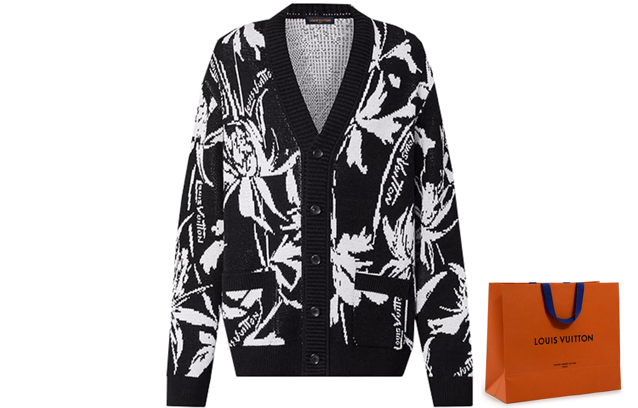 LOUIS VUITTON Thistle Jacquard Cardigan
