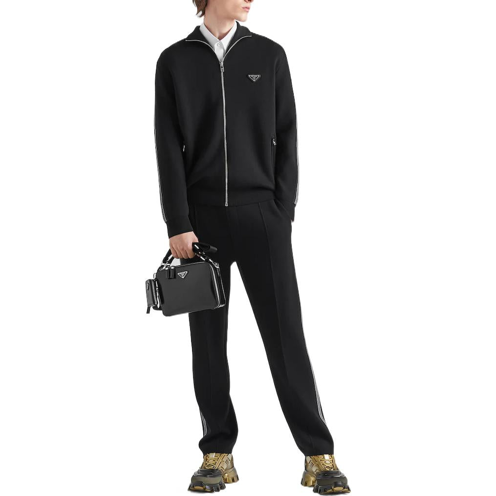 PRADA Stripe Detailed Straight Leg Track Pants