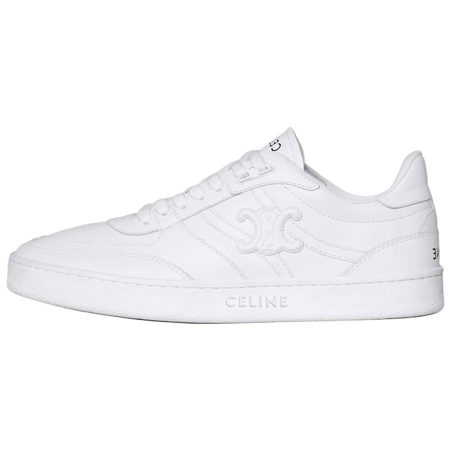 CELINE CT 11 Low Top Skateboard Shoes Women's White