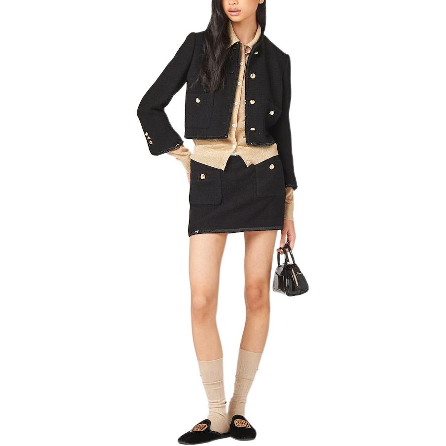 MIU MIU Casual Short Skirts Women's Black