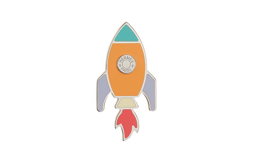 HERMES Metal Brooches Unisex Multicolor