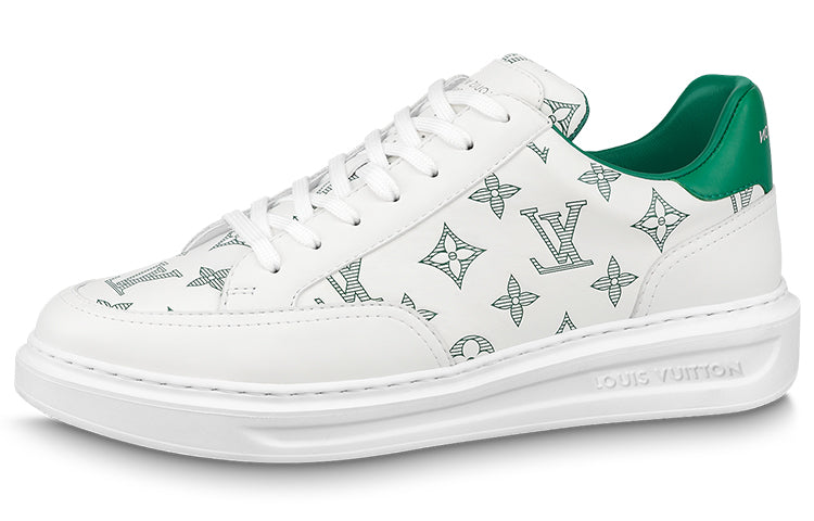 LOUIS VUITTON Beverly Hills Sneakers 'White Green Monogram'