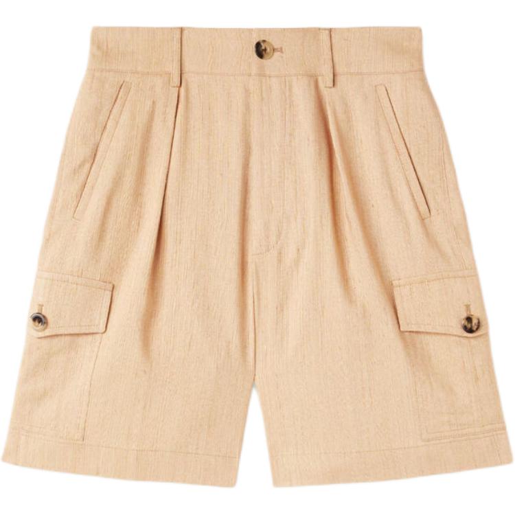 Loro Piana SS24 Casual Shorts Women's Ginseng Light Yellow