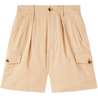 Loro Piana SS24 Casual Shorts Women's Ginseng Light Yellow