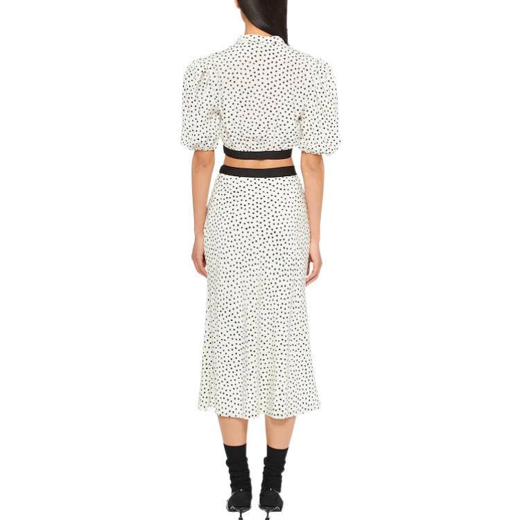 MIU MIU Women'ss Heart Print Crop Sun Shirt White