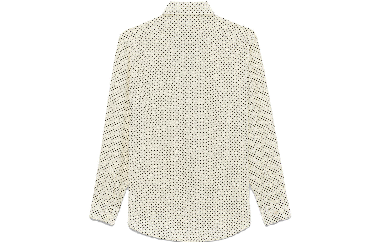 SAINT LAURENT Dotted Long-Sleeved Shirt