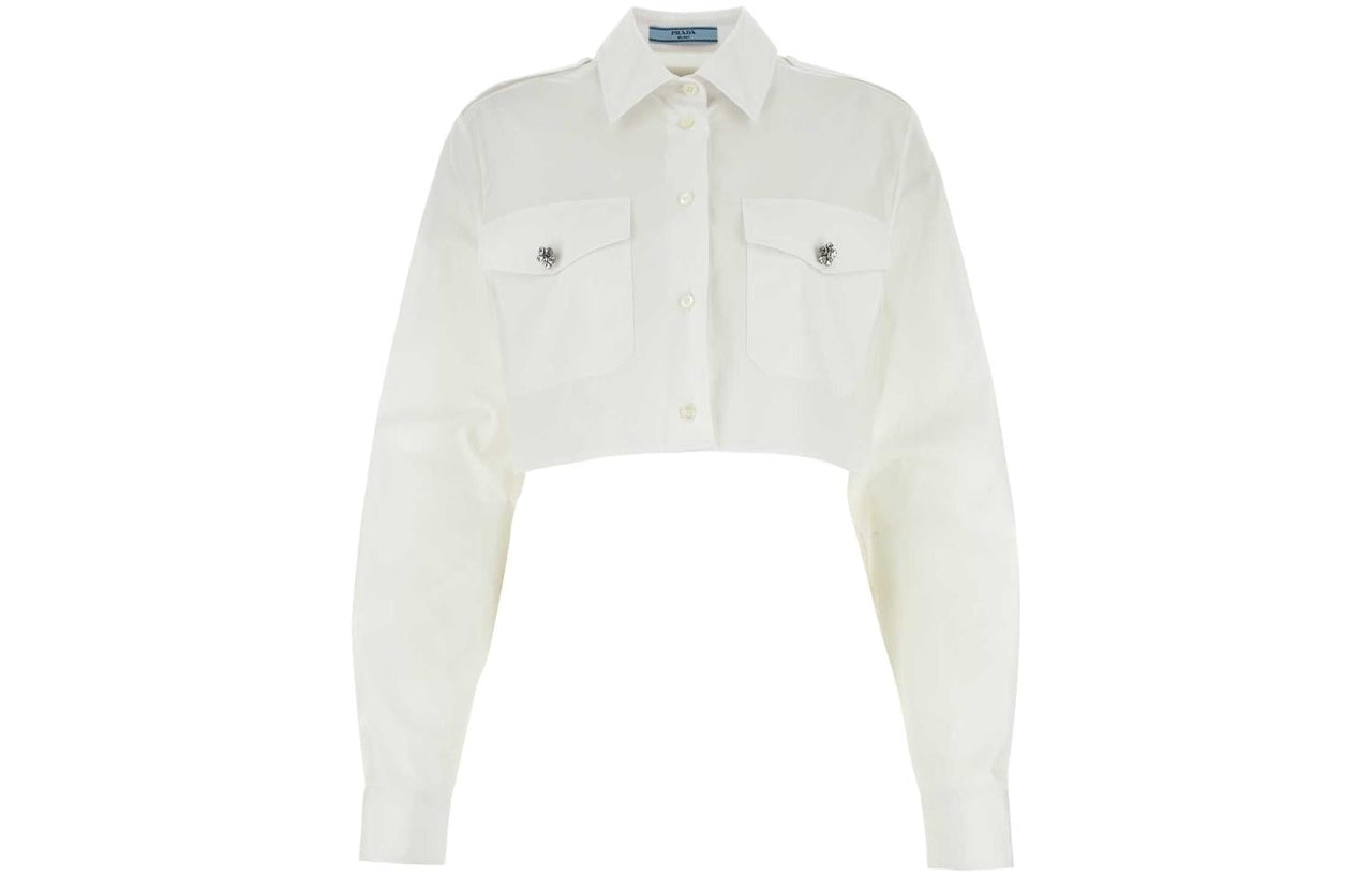 PRADA Button-Up Cropped Shirt