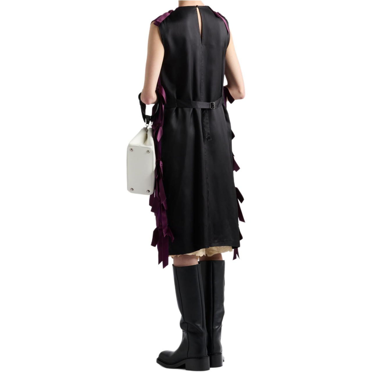 PRADA Sablé Bow embellished Dress