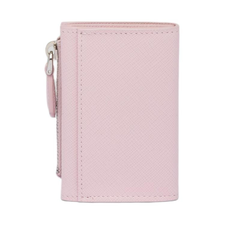 PRADA Saffiano Leather Card Holder Women's Pink