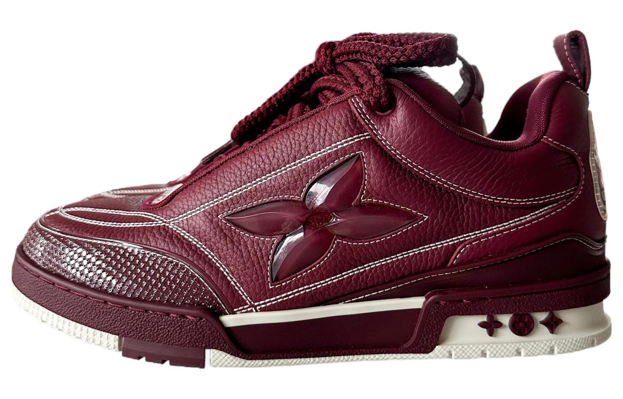 LOUIS VUITTON Skate Low-Top Skateboard Shoes Men's Deep Red