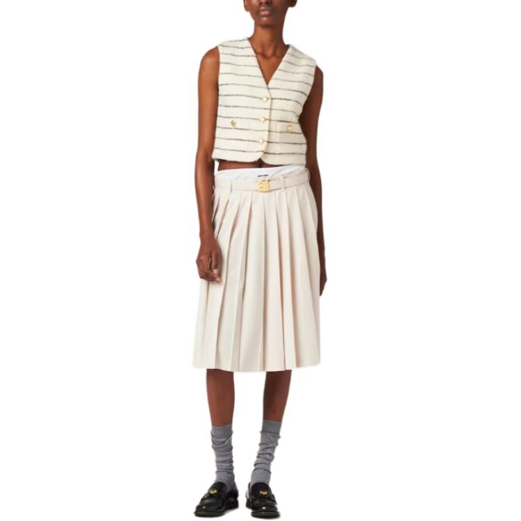 MIU MIU Casual Short Skirts Women's Beige