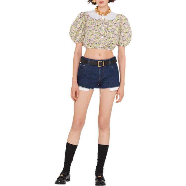 MIU MIU Crop Tops Women's Multicolor