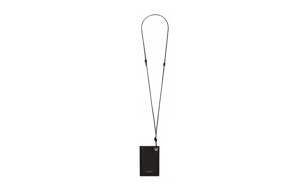 SAINT LAURENT Calfskin Card Holder Men's Black