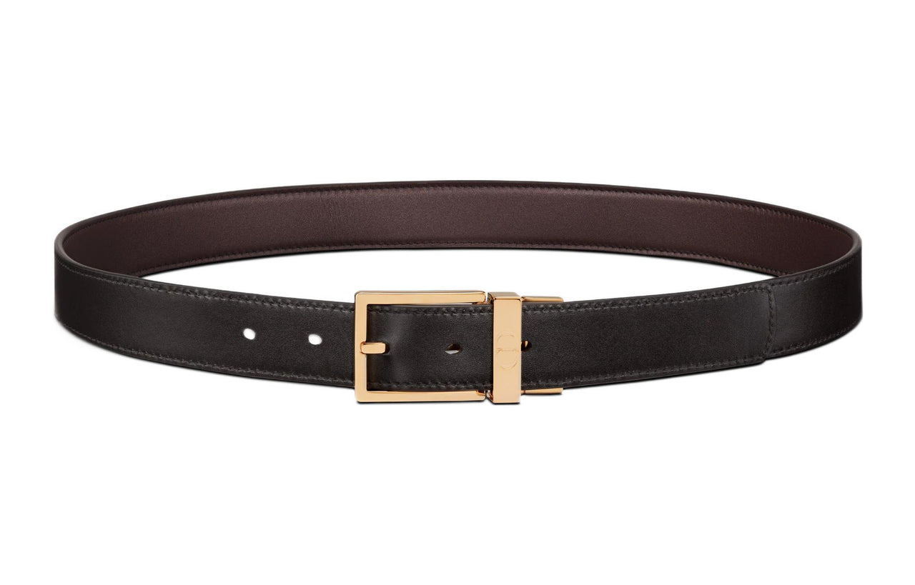 DIOR Cow Leather Belts Men's Width 3cm