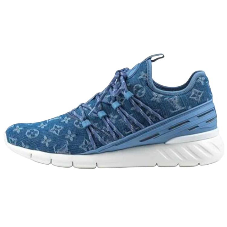 LOUIS VUITTON Fastlane Low Top Casual Shoes Men's Dark Blue