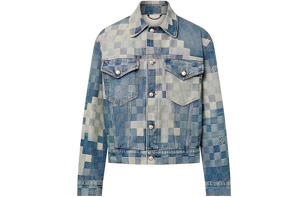 LOUIS VUITTON Damier Damoflage Classic Denim Jacket