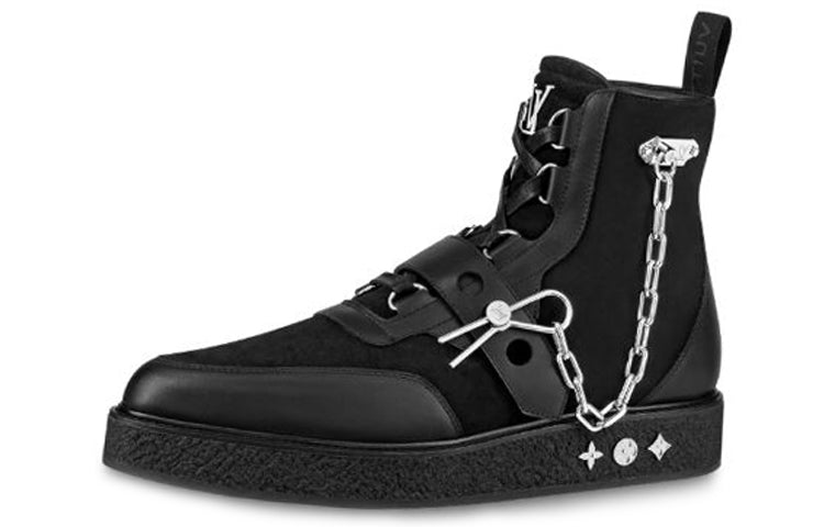 LOUIS VUITTON Lv Creeper Ankle Boots 'Black'