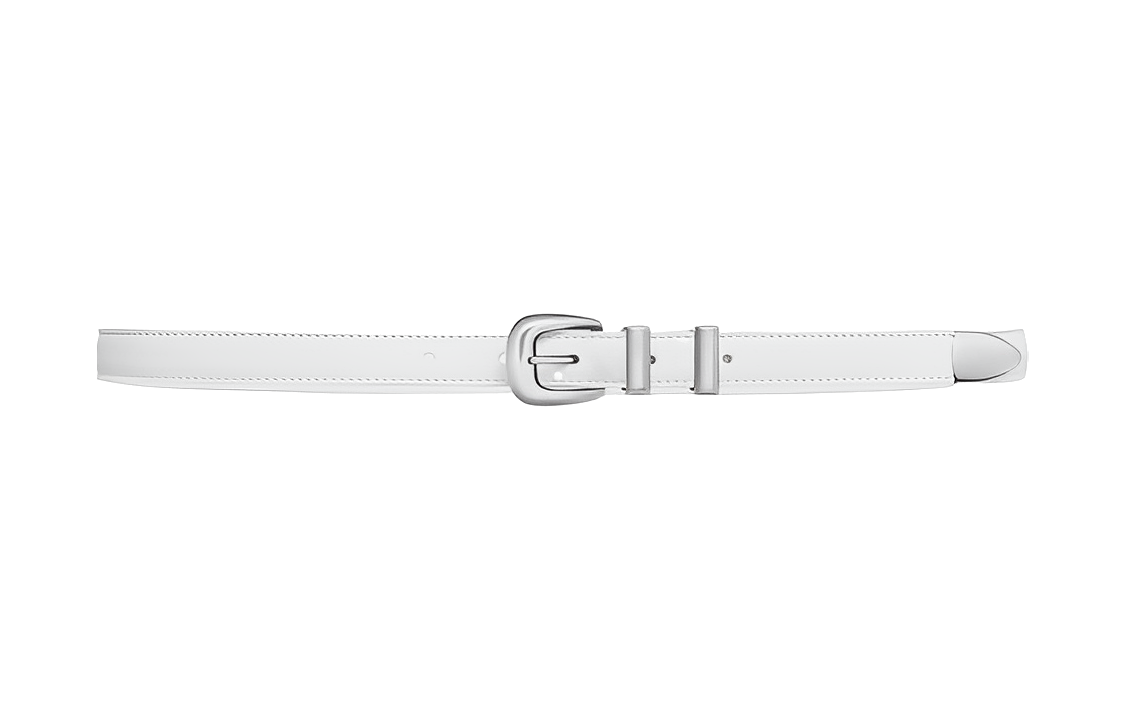 CELINE Leather Belts Women's White