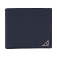 PRADA Leather Wallet Men's Blue