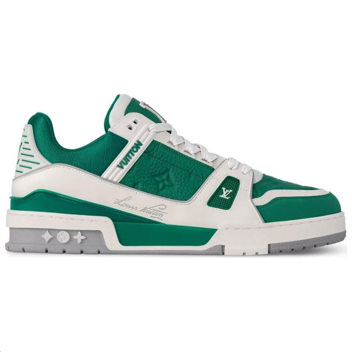 LOUIS VUITTON Trainer Low-Top Skateboard Shoes Men's Green