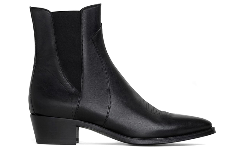 CELINE Camargue Short Chelsea Boots Men's Black