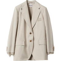 MIU MIU Business Suit Coat Unisex Limestone